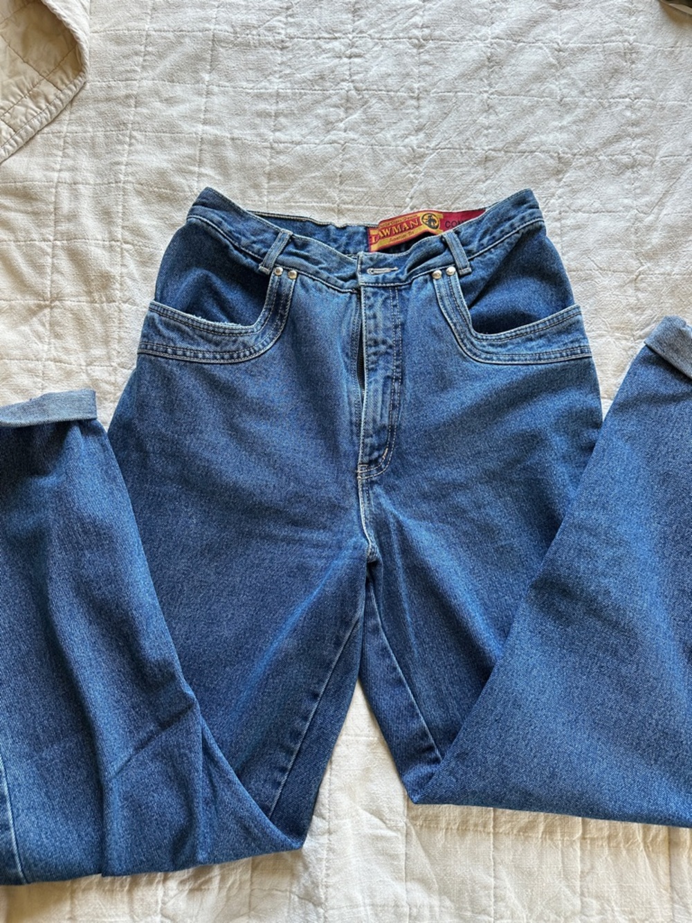Lawman’s Women’s Relaxed Fit Jeans in Medium Blue Denim - Picture 3 of 4